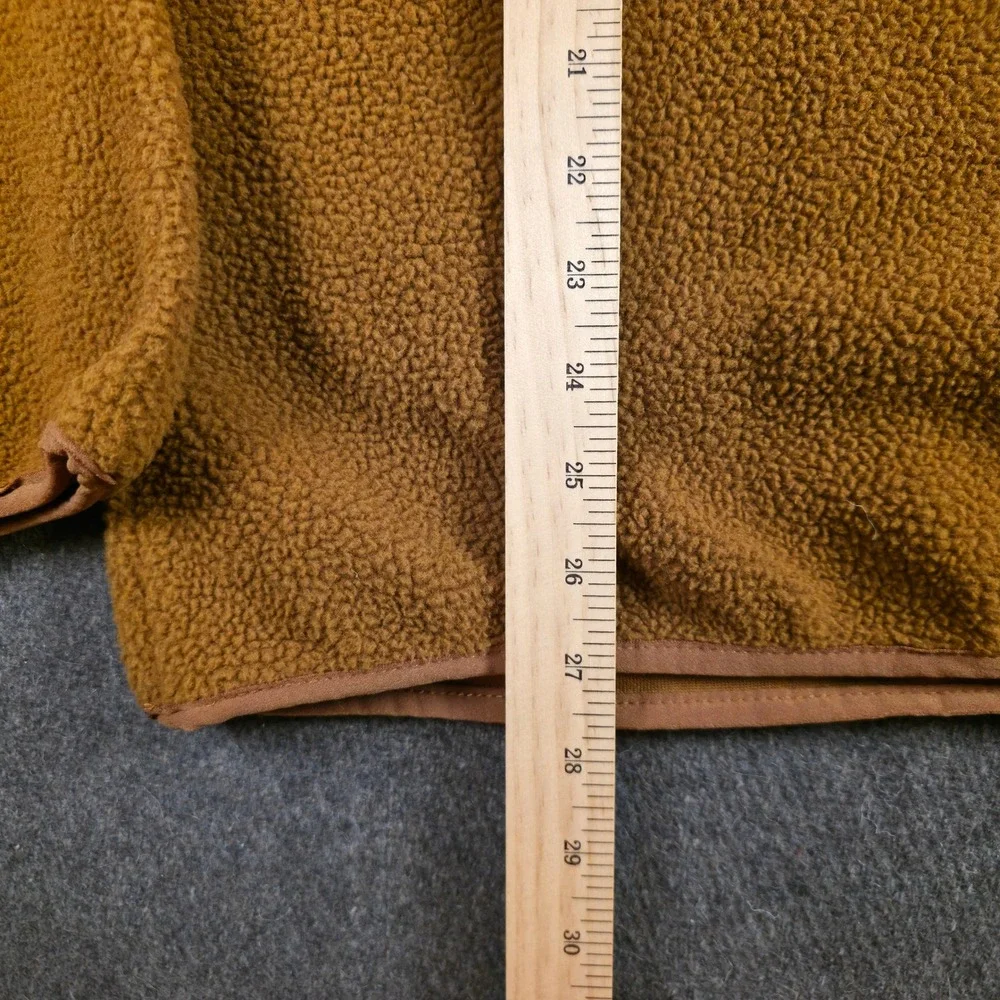 Columbia Fleece Pullover Mens XS Brown Helvetia Half Snap Sherpa Jacket EM0371
